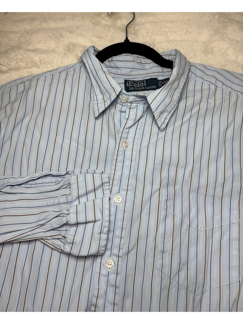 Polo by Ralph Lauren Light Blue Striped Button-Up Shirt